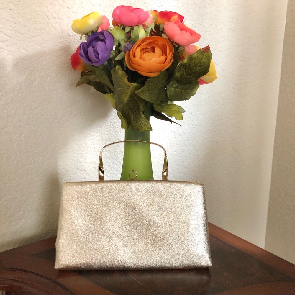 Vintage After Five Metallic Gold Evening Bag